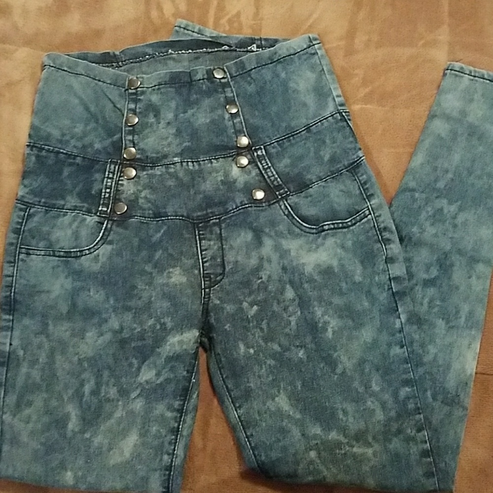 High waisted skinny jeggings